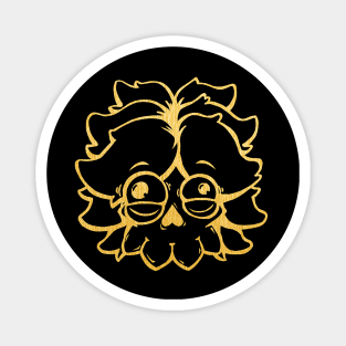 Hairy Skull Logo - Gold Edition Magnet